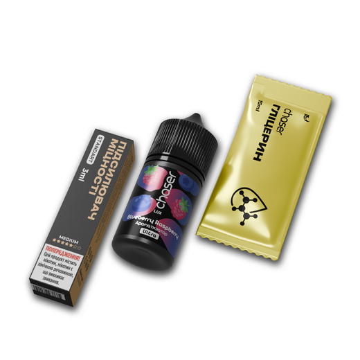 Набір рідини Chaser Lux 30 мл 65 мг Salt Blueberry Raspberry (Лохина Малина)