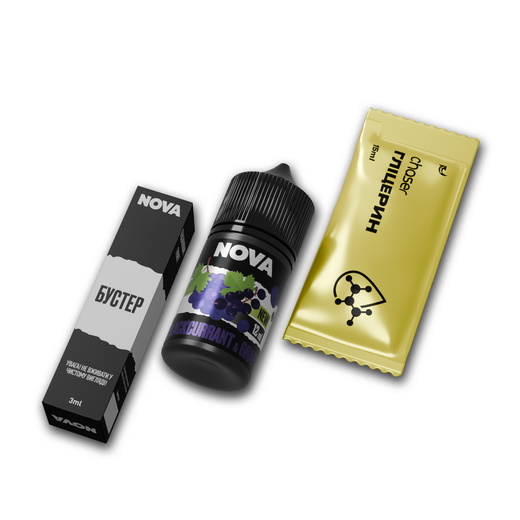 Набор жидкости Nova 30 мл 65 мг Salt Blackcurrant Grape (Черная смородина Виноград)