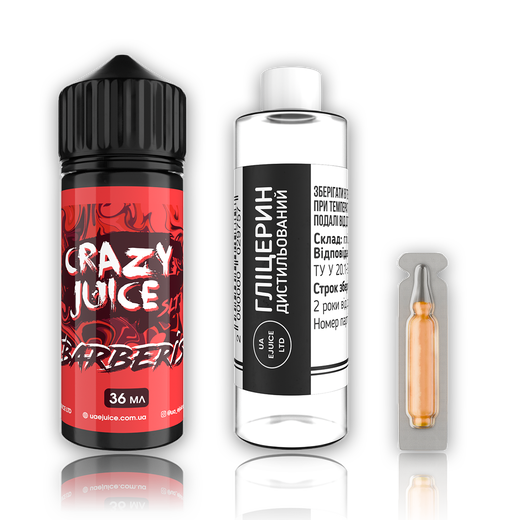 Набір рідини Crazy Juice 120 мл 3 мг Org Barberis (Барбарис)