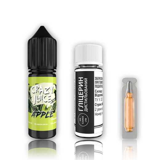 Набор жидкости Crazy Juice 15 мл 65 мг Salt Apple (Яблоко)