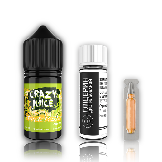 Набор жидкости Crazy Juice 30 мл 50 мг Salt Apple Melon (Яблоко Дыня)