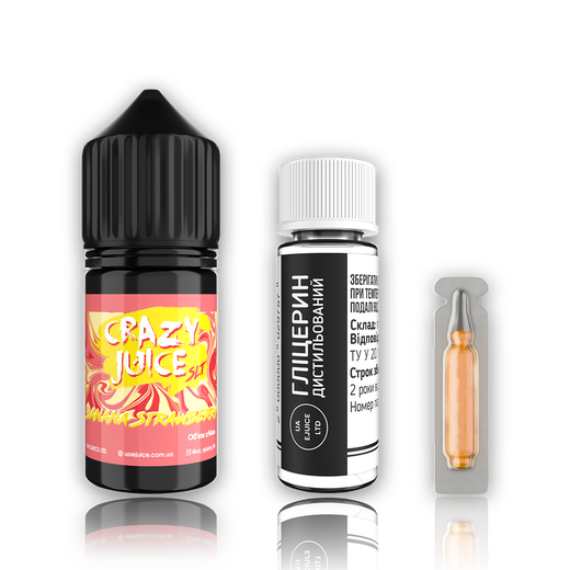 Набор жидкости Crazy Juice 30 мл 65 мг Salt Banana Strawberry (Банан Клубника)