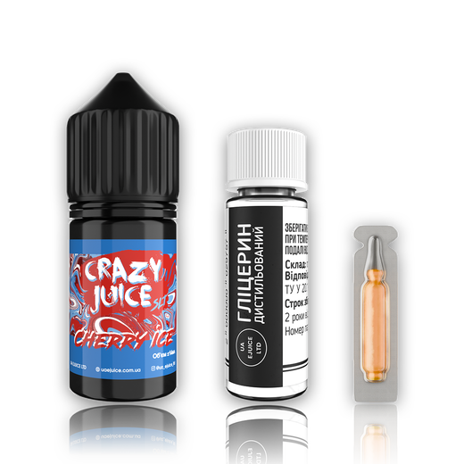 Набор жидкости Crazy Juice 30 мл 65 мг Salt Cherry Ice (Вишня Лед)