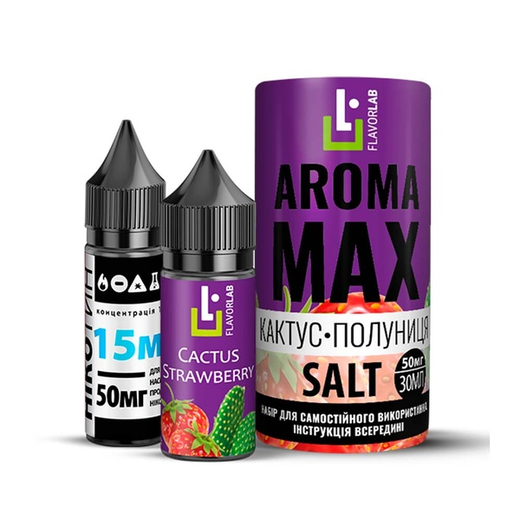 Набір рідини Flavorlab Aroma MAX 30 мл 65 мг Salt Cactus Strawberry (Кактус Полуниця)