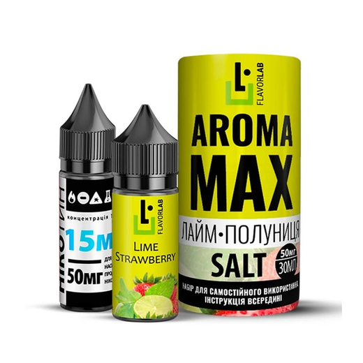 Набір рідини Flavorlab Aroma MAX 30 мл 65 мг Salt Lime Strawberry (Лайм Полуниця)