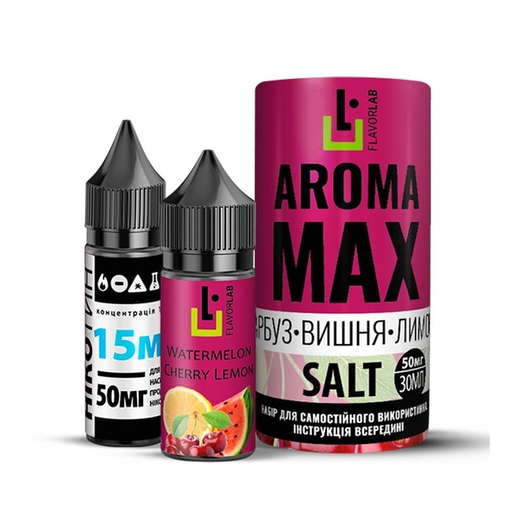 Набір рідини Flavorlab Aroma MAX 30 мл 65 мг Salt Watermelon Cherry Lemon (Кавун Вишня Лимон)