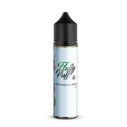 Набір рідини Fluffy Puff 60 мл 0 мг Org Watermelon Apple Ice (Кавун Яблуко Лід)