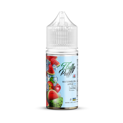 Набор жидкости Fluffy Puff 30 мл 0 мг Salt Watermelon Apple Ice (Арбуз Яблоко Лед)