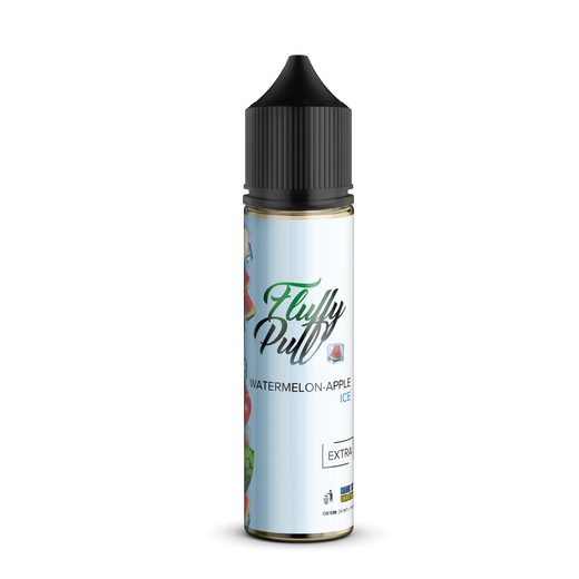 Набор жидкости Fluffy Puff 60 мл 0 мг Salt Watermelon Apple Ice (Арбуз Яблоко Лед)