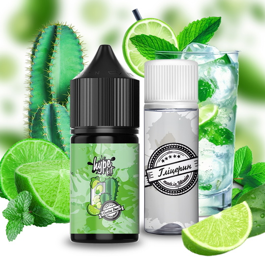Набор жидкости Hype 30 мл 25 мг Salt Cactus Lime (Кактус Лайм)