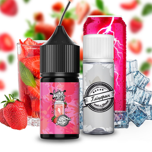 Набор жидкости Hype 30 мл 60 мг Salt Pink Energy (Розовый энергетик)