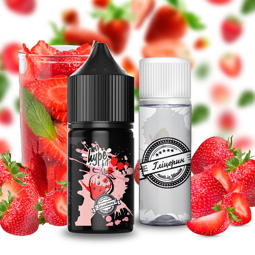 Набор жидкости Hype 30 мл 60 мг Salt Strawberry (Клубника)