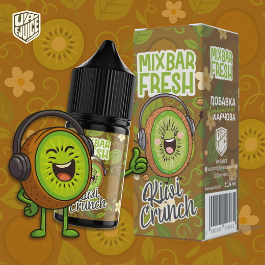 Набор жидкости Mix Bar Fresh 15 мл 50 мг Salt Kiwi Krunch (Киви Яблоко)