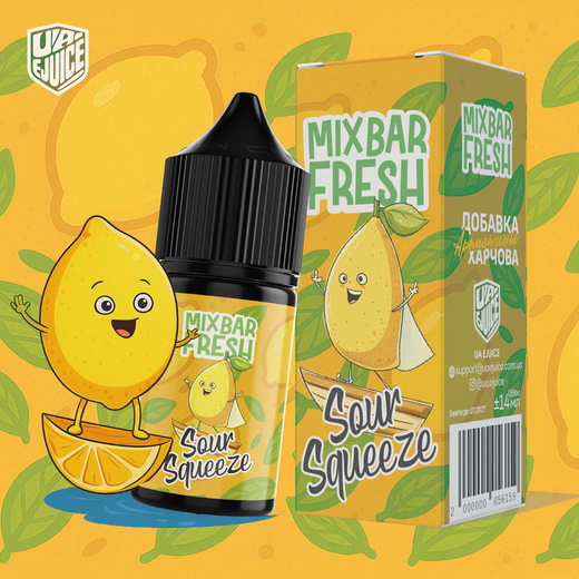 Набор жидкости Mix Bar Fresh 15 мл 50 мг Salt Sour Squeeze (Лимон Лайм)