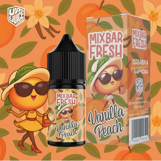 Набор жидкости Mix Bar Fresh 15 мл 50 мг Salt Vanilla Peach (Ваниль Персик)