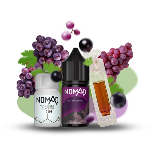 Набір рідини Nomad 30 мл 30 мг Salt Sappy Grape (Смородина Виноград)