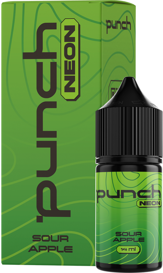 Набор жидкости Punch Neon 30 мл 50 мг Salt Sour Apple (Кислое яблоко)