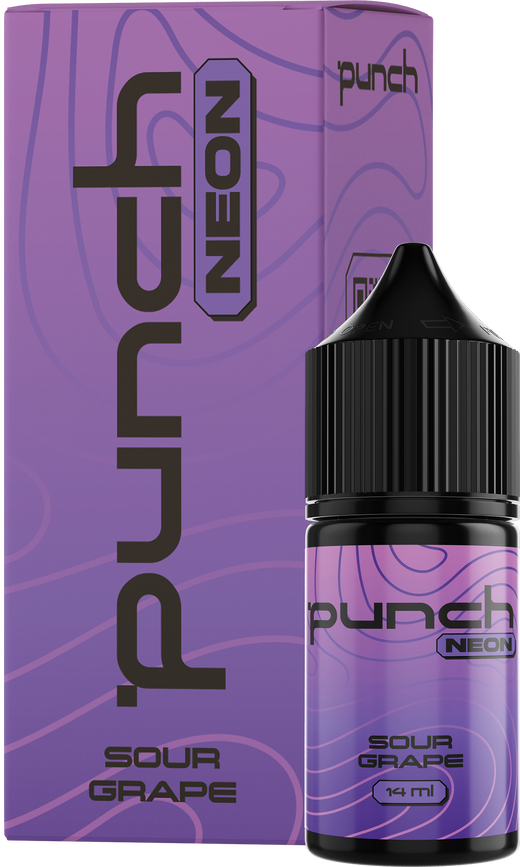Набор жидкости Punch Neon 30 мл 50 мг Salt Sour Grape (Кислый виноград)