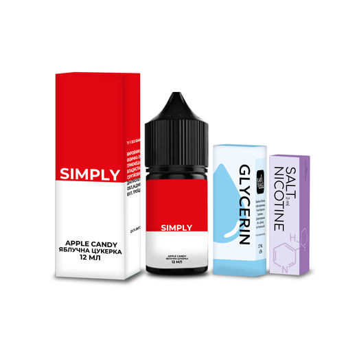 Набор жидкости Simply 30 мл 50 мг Salt Apple Candy (Яблочная конфета)