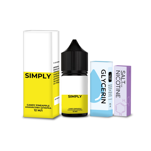 Набор жидкости Simply 30 мл 50 мг Salt Candy Pineapple (Ананасовая конфета)