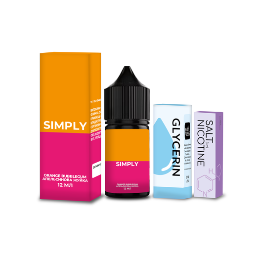 Набор жидкости Simply 30 мл 50 мг Salt Orange Bubblegum (Апельсиновая жвачка)