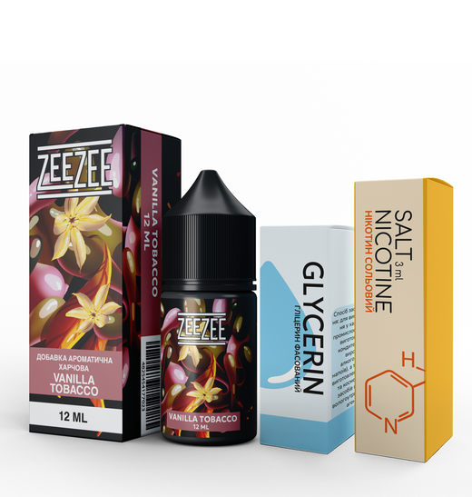 Набір рідини ZeeZee 30 мл 50 мг Salt Vanilla Tobacco (Ваніль Тютюн)