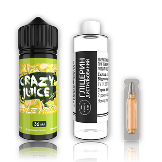 Набір рідини Crazy Juice 120 мл 3 мг Org Apple Melon (Яблуко Диня)