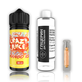Набір рідини Crazy Juice 120 мл 3 мг Org Mango Ice (Манго Лід)
