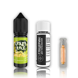 Набор жидкости Crazy Juice 15 мл 50 мг Salt Apple Melon (Яблоко Дыня)