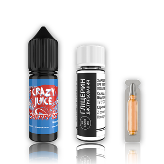 Набор жидкости Crazy Juice 15 мл 50 мг Salt Cherry Ice (Вишня Лед)
