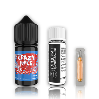Набір рідини Crazy Juice 30 мл 65 мг Salt Cherry Ice (Вишня Лід)