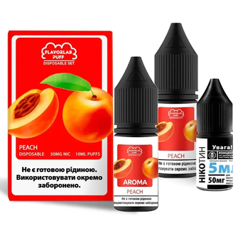 Набір рідини Flavorlab Disposable Puff 10 мл 65 мг Salt Peach (Персик)