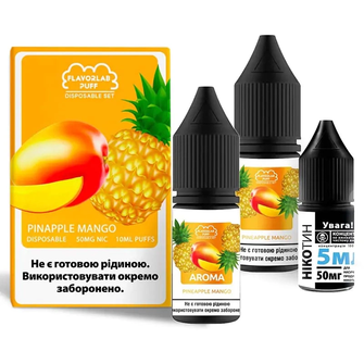 Набір рідини Flavorlab Disposable Puff 10 мл 65 мг Salt Pineapple Mango (Ананас Манго)