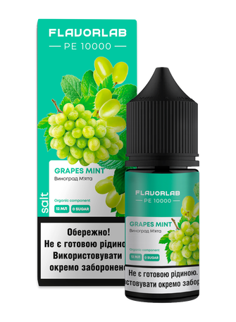 Набір рідини Flavorlab PE 10000 30 мл 50 мг Salt Grapes Mint (Виноград М'ята)