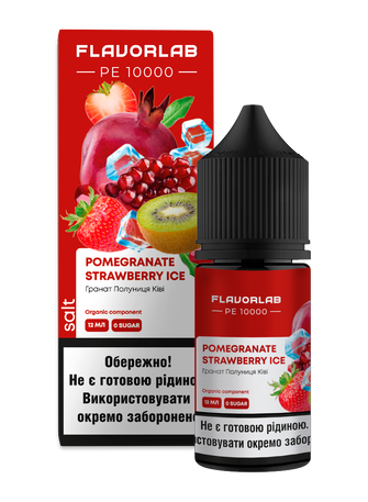 Набір рідини Flavorlab PE 10000 30 мл 50 мг Salt Pomegranate Strawberry Ice (Гранат Полуниця Ківі Лід)
