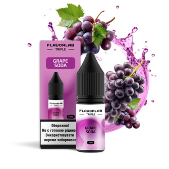 Набір рідини Flavorlab Triple 10 мл 65 мг Salt Grape Soda (Виноградна Содова)