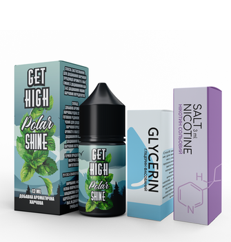 Набір рідини Get High 30 мл 50 мг Salt Polar Shine (Ментол)