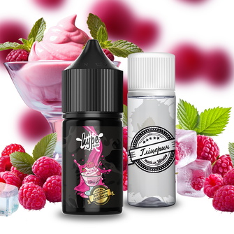 Набір рідини Hype Black 30 мл 50 мг Salt Ice Cream Raspberry (Малинове морозиво)