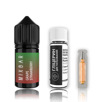 Набір рідини Mix Bar 30 мл 50 мг Salt Grape Strawberry (Виноград Полуниця)
