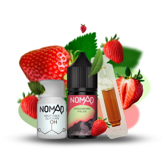 Набір рідини Nomad 30 мл 30 мг Salt Strawberry Fields (Полуниця М'ята)
