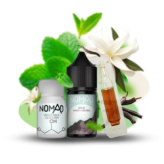 Набір рідини Nomad 30 мл 30 мг Salt Wild Minty Herbs (М'ятна цукерка Ваніль)