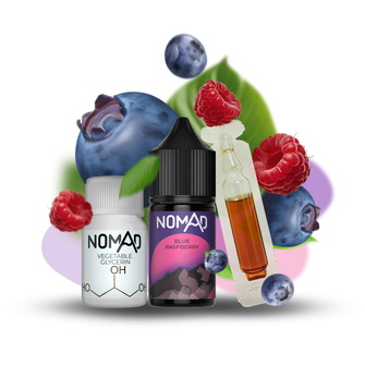 Набір рідини Nomad 30 мл 50 мг Salt Blue Raspberry (Блакитна малина)