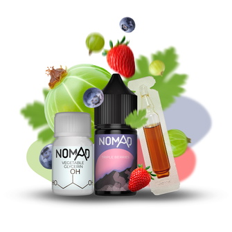 Набір рідини Nomad 30 мл 50 мг Salt Triple Berries (Лохина Полуниця Аґрус)