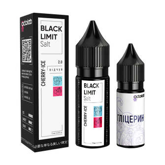 Набір рідини Octobar Black Limit 15 мл 65 мг Salt Cherry Ice (Вишня Лід)