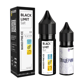 Набір рідини Octobar Black Limit 15 мл 65 мг Salt Mango Pine Ice (Манго Ананас Лід)