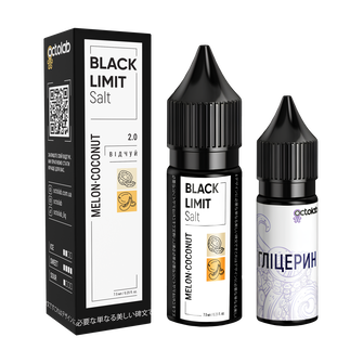 Набір рідини Octobar Black Limit 15 мл 65 мг Salt Melon Coconut (Диня Кокос)
