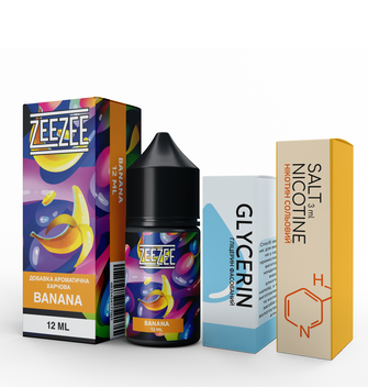 Набір рідини ZeeZee 30 мл 50 мг Salt Banana (Банан)