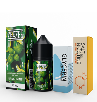 Набір рідини ZeeZee 30 мл 50 мг Salt Spearmint (Садова м'ята)